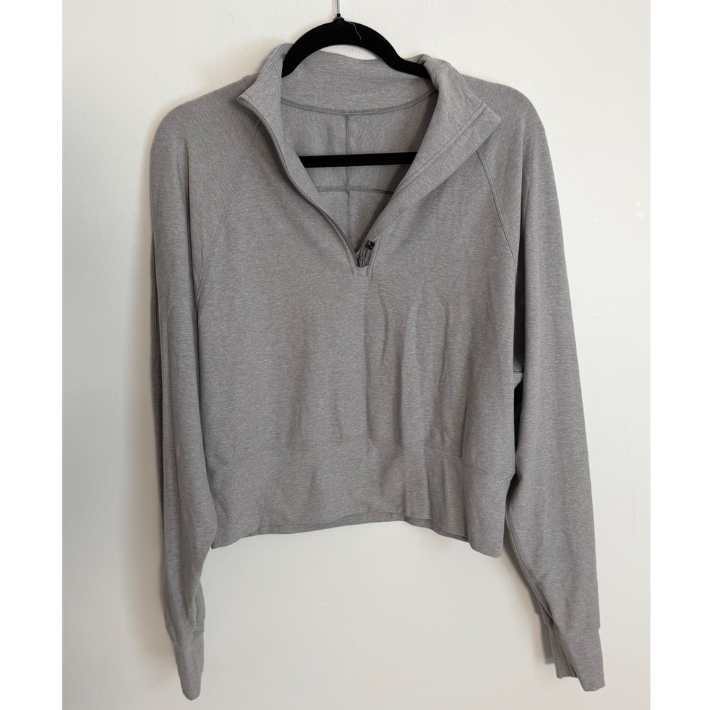 Lululemon Scuba Oversized Half-Zip Pullover Grey XS/S Womens Cropped Hoodie
